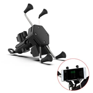 X Grip Motorcycle Bike Handlebar Mobile Phone GPS Holder Bracket Mount Universal - Picture 1 of 9
