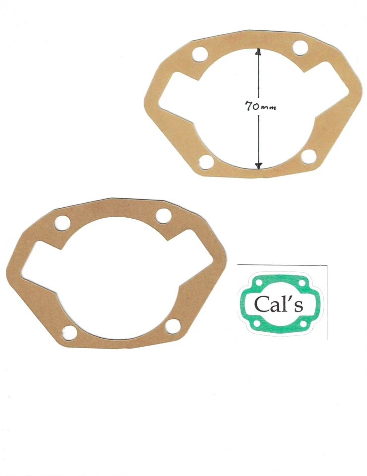 OSSA  BASE GASKETS 1950-?,  70mm,   Set of 2. (Ossa-4). - Image 1 of 1