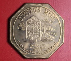 * AMERICAN SUTTERS MILL BIRTH PLACE OF THE GOLD RUSH 1849 TOKEN 43MM #BSA45 - Picture 1 of 8