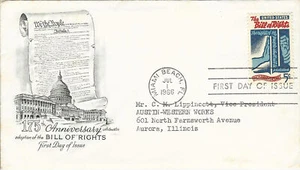 1966 FDC  SC# 1312 Bill of Rights K415 - Picture 1 of 1