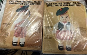 Vintage 1980 CAMPBELL SOUP KIDS DOLL KIT Douglas Co Boy & Girl Crafts Sewing - Picture 1 of 7