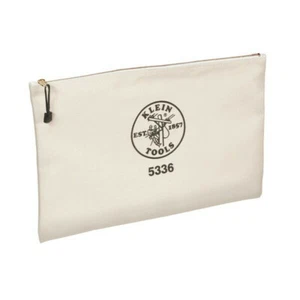 Klein Tools 5336 Zipper Bag, Canvas Contractor's Portfolio is Tough ‎Natural  - Picture 1 of 1
