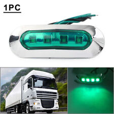 1x Green 4 LED Side Clearance Marker Lights For Car Truck Trailer Pickup 12V 24V