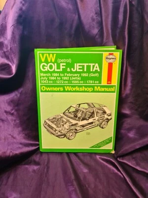 VW Golf & Jetta petrol 1984 to 1992 Owners Manual Original ComprehensiveParts - Image 1 of 4