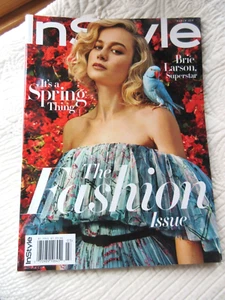IN STYLE MAG BRIE LARSON SUPERSTAR MARCH 2019 FASHION ISSUE 278 PAGES LIKE NEW - Picture 1 of 5