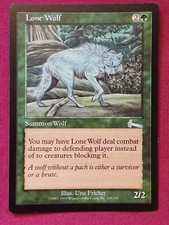 Magic The Gathering URZA'S LEGACY LONE WOLF single green card MTG