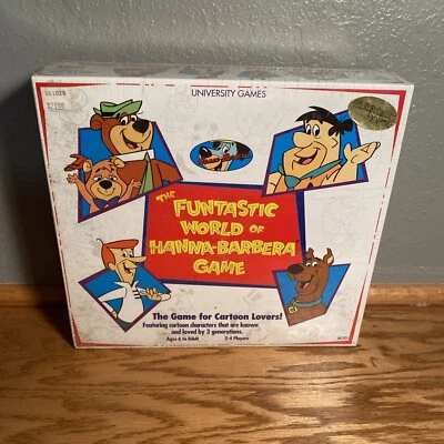 The Funtastic World of Hanna Barbera Board Game Flintstones 1993 Rare HTF New - Image 1 of 2