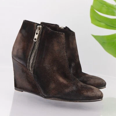 Bota Oralndo Free People para mujer talla 38 8 marrón gamuza tacón de cuña botín angustia Foto 1 de 4