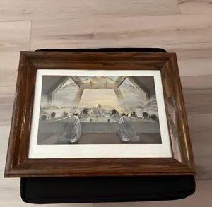 Vintage Framed “Sacrament Of Christ” Salvador Dali National Gallery Art Print - Picture 1 of 8