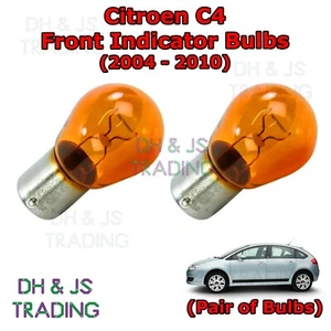 For Citroen C4 Amber Front Indicator Bulbs Flash Bulb Side Tail Pair (04-10) - Picture 1 of 1