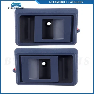 Pair Blue Inside For 1988-92 93 Toyota Corolla Pickup Truck Interior Door Handle Foto 1 de 4