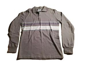 Our Gang Health-Tex Polo Shirt Boys Size 18 Gray Long Sleeve USA Single Stitch - Picture 1 of 5