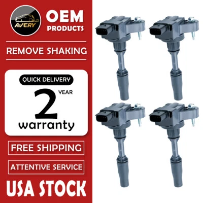 4X Ignition Coils For Buick Cadillac CTS CT6 Chevrolet GMC 2013-21 2.5L L4 UF680 - Image 1 of 4