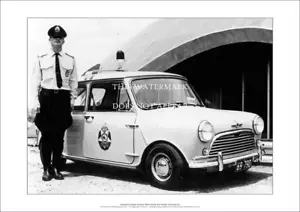 Morris Mini Cooper S A3 Art Print – ACT Police Pursuit Car – 42 x 29 cm Poster - Picture 1 of 3