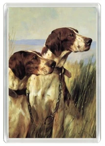 ZEIGER HUNDE KOPF STUDIE HUND KUNSTDRUCK NEUHEIT KÜHLSCHRANKMAGNET TOLLES GESCHENK - Bild 1 von 1