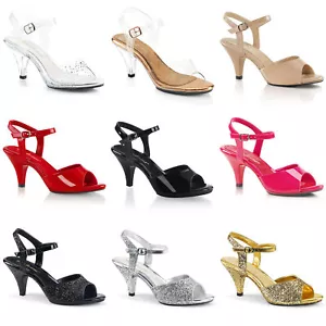 Pleaser Fabulicious 3" Casual Open Toe Sandals Shoes Adult Women Belle/308 309 - Picture 1 of 41