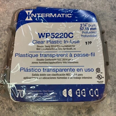 Intermatic Double Gang/2 Gang Extra Duty Plastic Use Electrical Outlet Cover Uv - Image 1 of 3