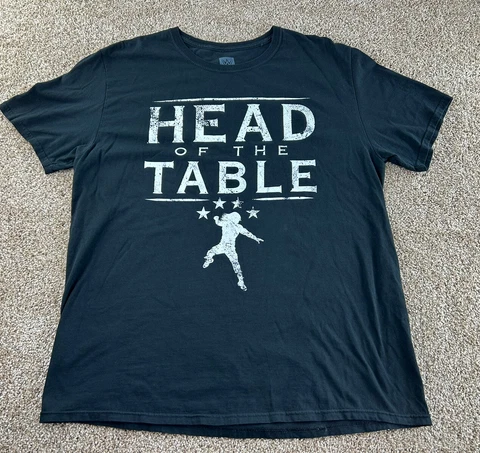 Roman Reigns T-Shirt Men’s XL Black Head of the Table WWE Cover
