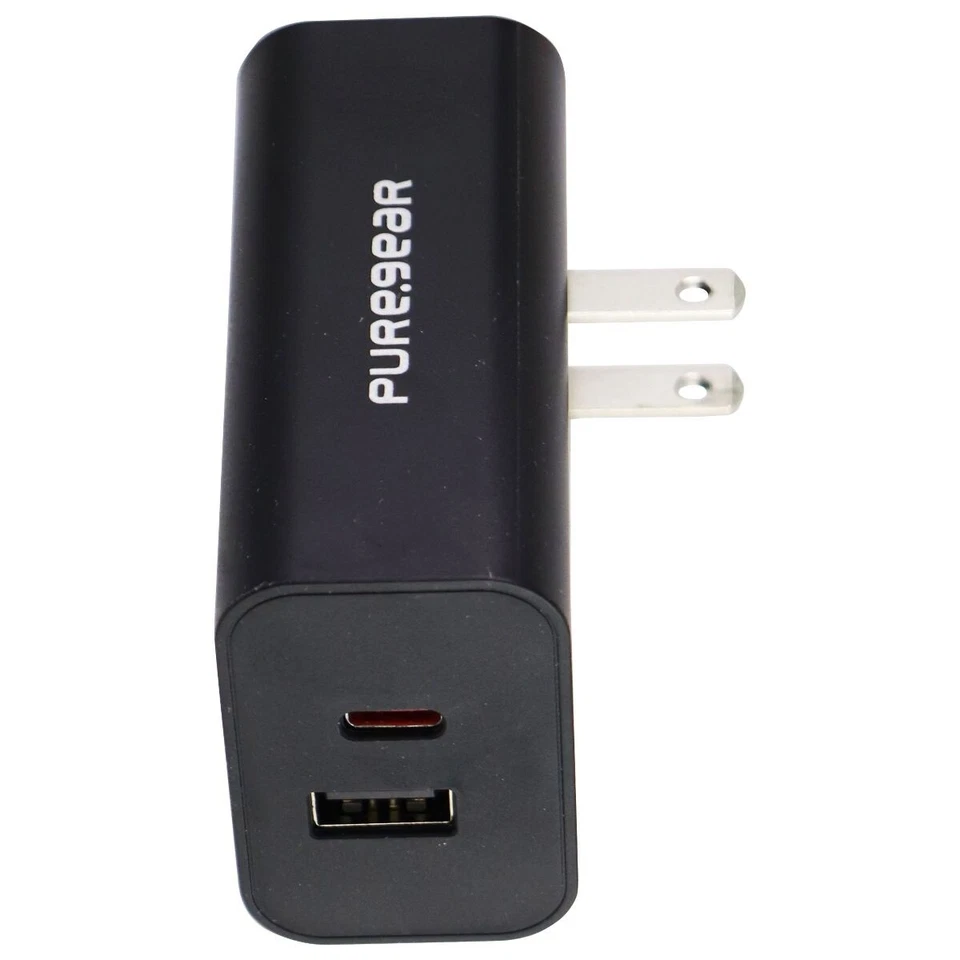 PureGear LightSpeed Dual USB-C and USB-A Universal Wall Charger - Black - Image 1 of 1