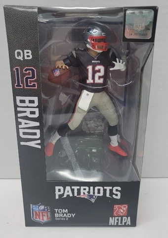 Import Dragon NFL New England Patriots Tom Brady Blue Jersey Series 2 NIB Cover
