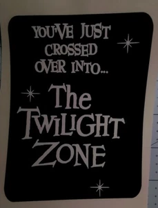 THE TWILIGHT ZONE: Vintage Retro Vinyl Decal,  Classic TV Alfred Hitchcock!  - Picture 1 of 6