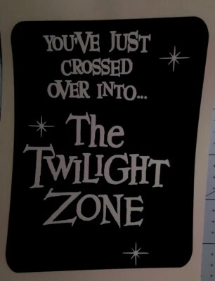 THE TWILIGHT ZONE: Vintage Retro Vinyl Decal,  Classic TV Alfred Hitchcock!  - Image 1 of 4
