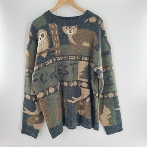 Vamtac Hombres Weater Harajuku Bosque Oso Ardilla Estampado Animal Talla XL - Imagen 1 de 7