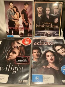 Twilight SAGA 4 disc set includes eclipse and breaking dawn part 1 & 2 VGC Reg 4 - Picture 1 of 20
