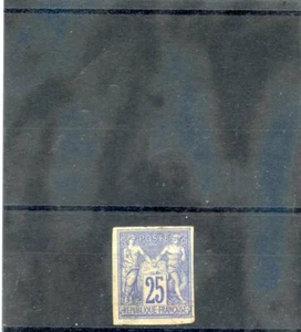 FRENCH COLONIES Sc 35a(YT 35)VF USED 1877 25c BLUE TYPE II $400 - Picture 1 of 1