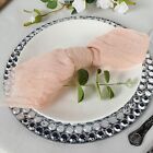 5 Blush Gauze Cheesecloth Cotton Dinner Napkins Party Table Decorations