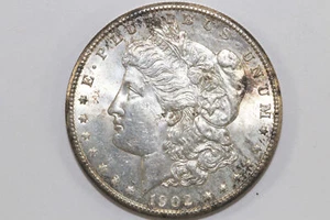 1902-O Morgan 90% Silver Dollar Grades About Uncirculated (MDX4997) - Picture 1 of 4