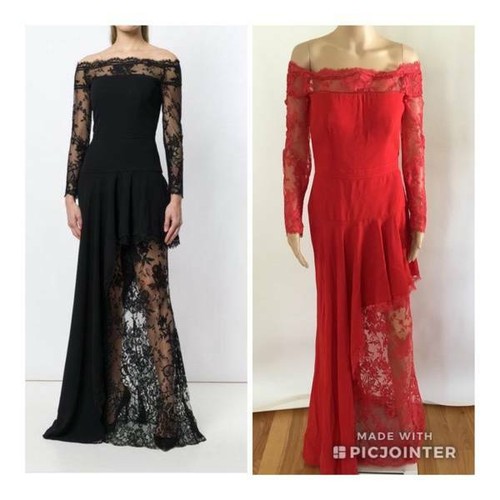 ALEXANDER MCQUEEN ABITO ROSSO ALEXANDER MCCHEEN A SPALLA PIZZO TAGLIA IT 42 AL DETTAGLIO $6295