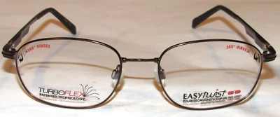 NEW EASYTWIST TURBOFLEX CT230 EYEGLASS FRAMES 52□18 135 BROWN METAL! FULL RIM - Image 1 of 4