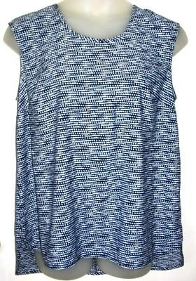 Новый/новый без ЯРЛЫКОВ женщин MERONA/геометрический без рукавов пуловер Hi Lo блузка верхний XXL 1 X - Изображение 1 из 2