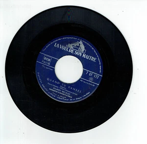 Gilbert BECAUD Vinyle 45T QUAND TU DANSES - DING-DONG SONNEZ - VOIX M. 172 RARE - Picture 1 of 2
