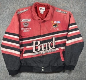 Vintage Budweiser Jacket Red Size Medium Dale Earnhardt Jnr Nascar Chase - Picture 1 of 13