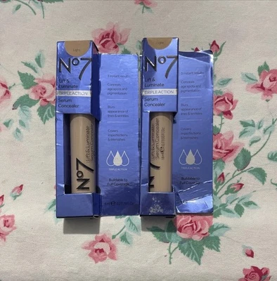 No7 Lift & Luminate сыворотка тройного действия консилер легкий 0,27 унц. 2 единицы Read See - Изображение 1 из 4