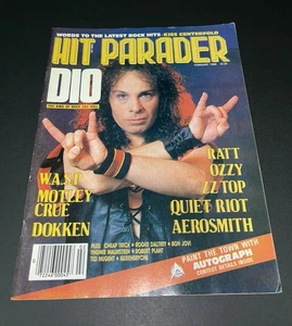Hit Parader Magazine February 1986 Dio Motley Crue Van Halen + Kiss Poster - Picture 1 of 11