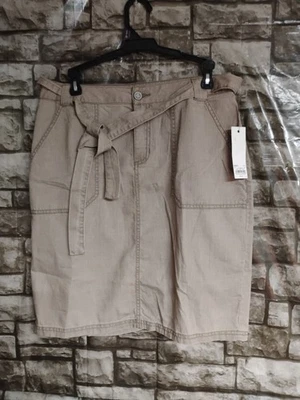 Saia lápis feminina Sonoma tamanho inferior 8 cinto marrom  - Imagem 1 de 4