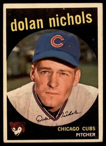 1959 Topps #362 Dolan Nichols VG Very Good RC Rookie Cubs  - Picture 1 of 2