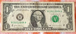 October 21, 2004 : B102122004A BIRTHDAY Note $1 One Dollar Bill - Picture 1 of 2