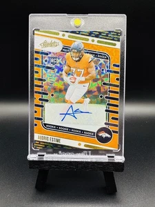 2024 Panini Absolute Football AUDRIC ESTIME RC No. 193 ORANGE MOSAIC AUTO #/75! - Picture 1 of 2