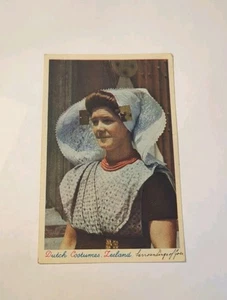 Vintage Postkarte Holländische Kostüme Leeland Niederlande Holländerin Trachtenkleidung - Bild 1 von 3