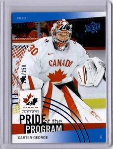Carter George Deluxe Pride Of The Program /250 #88 2025 UD Team Canada - Picture 1 of 2