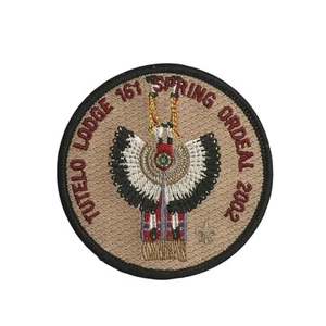 Tutelo Lodge 161 Blue Ridge Mountains VA 2002 Spring Ordeal Patch BLK Bdr (AL527 - Picture 1 of 2