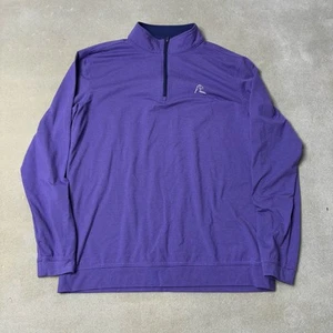 Rhoback Pullover Mens Medium Purple 1/4 Zip Performance Golf Lightweight Stretch - Picture 1 of 7