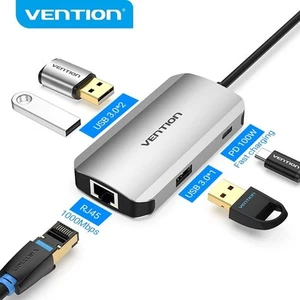 USB C HUB 6 in 1 Type C to USB 3.0 3 Port SD TF PD 5Gbps 100W Docking Station - Picture 1 of 16