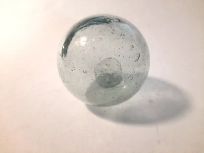 Стекло для рыбалки поплавок светло-зеленый с воздушными пузырьками ручной выдувки - Изображение 1 из 4