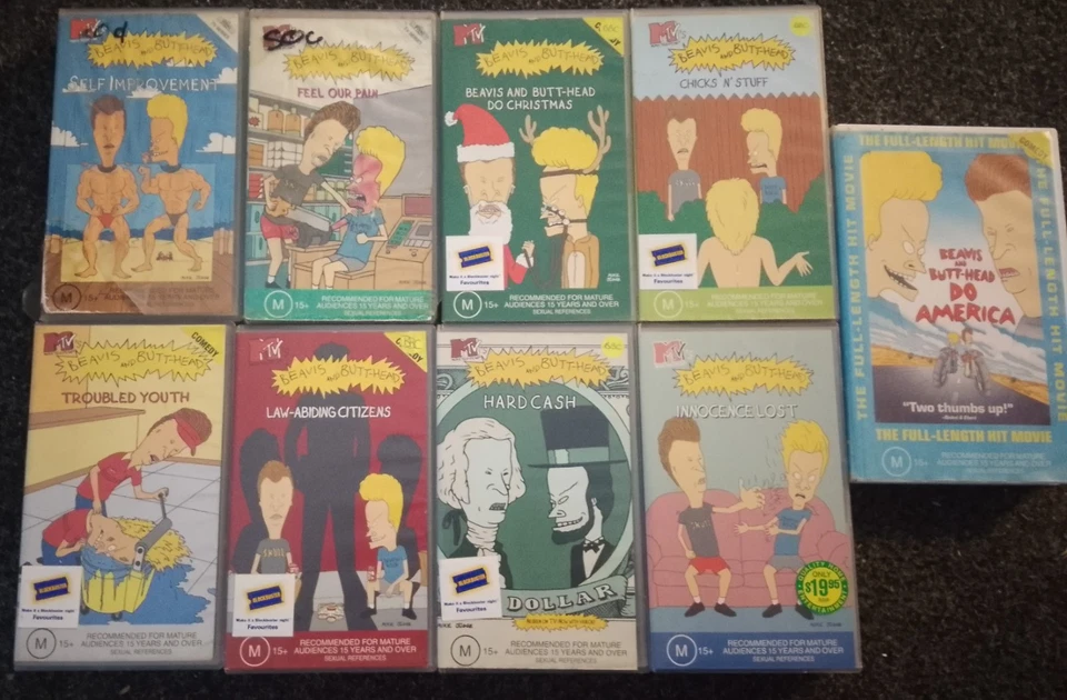 MTV Beavis And Butthead VHS Video Rare Bundle Lot x9 - Do America - Image 1 of 2
