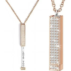 I Love You -Hidden Message Necklace, Hidden Secret Message Slider Necklace UK - Picture 1 of 11